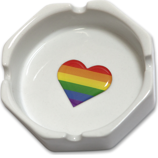 PRIDE - LARGE ORTHOGONAL ASHTRAY WITH LGBT FLAG