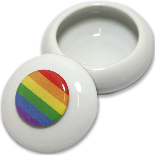 PRIDE - ROUND JEWELRY BOX WITH LGBT FLAG