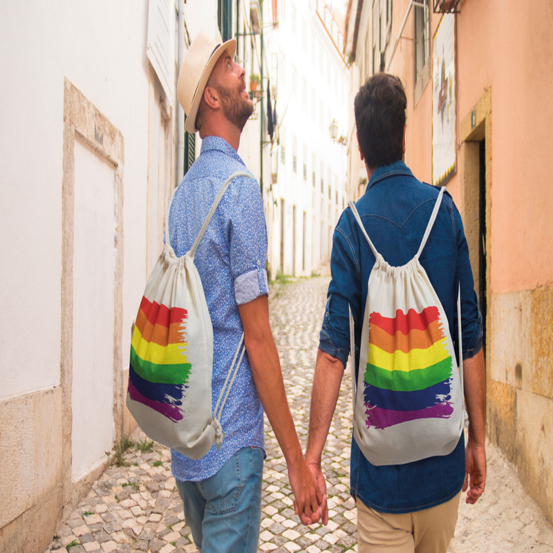 PRIDE - ZAINO CON BANDIERA LGBT IN COTONE - PRIDE | Lingerie Harness Boutique