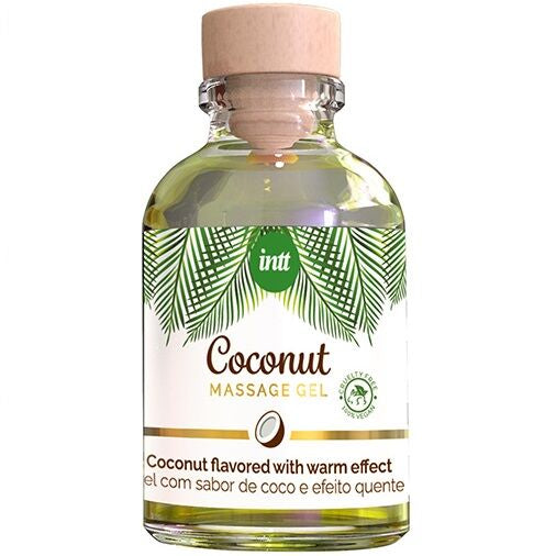 INTT - GEL DA MASSAGGIO VEGANO AL GUSTO DI COCCO ED EFFETTO RISCALDANTE - INTT VEGAN LINE | Lingerie Harness Boutique