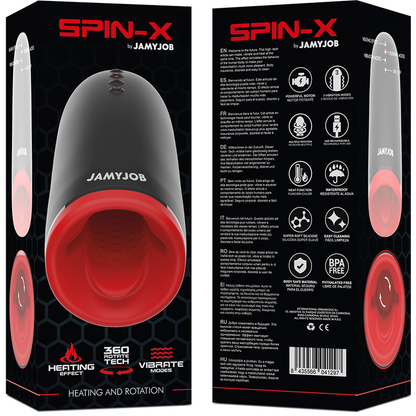 JAMYJOB - MASTURBATORE RISCALDANTE E ROTANTE SPIN-X - JAMYJOB | Lingerie Harness Boutique