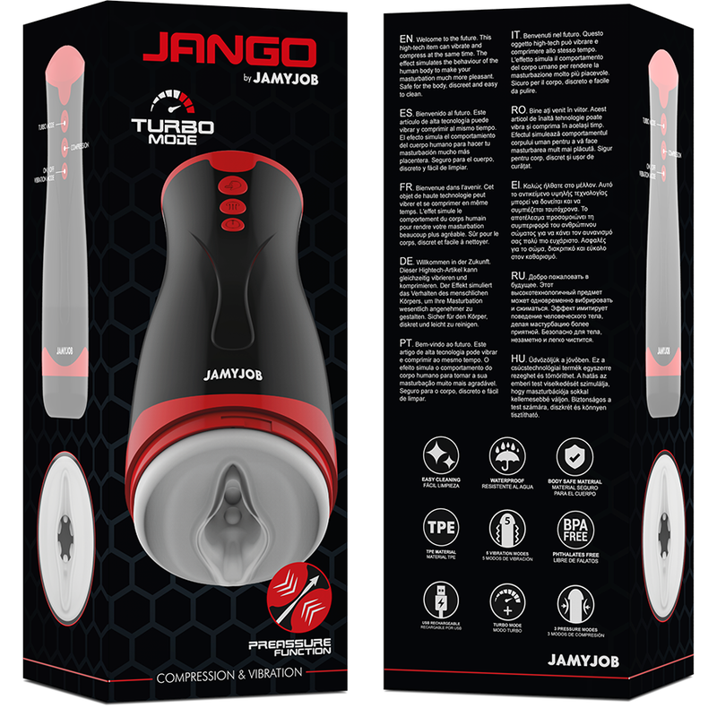 JAMYJOB - MASTURBATORE A COMPRESSIONE E VIBRAZIONE JANGO - JAMYJOB | Lingerie Harness Boutique