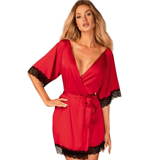 OBSESSIVE - SENSUELIA PEIGNOIR RED S/M