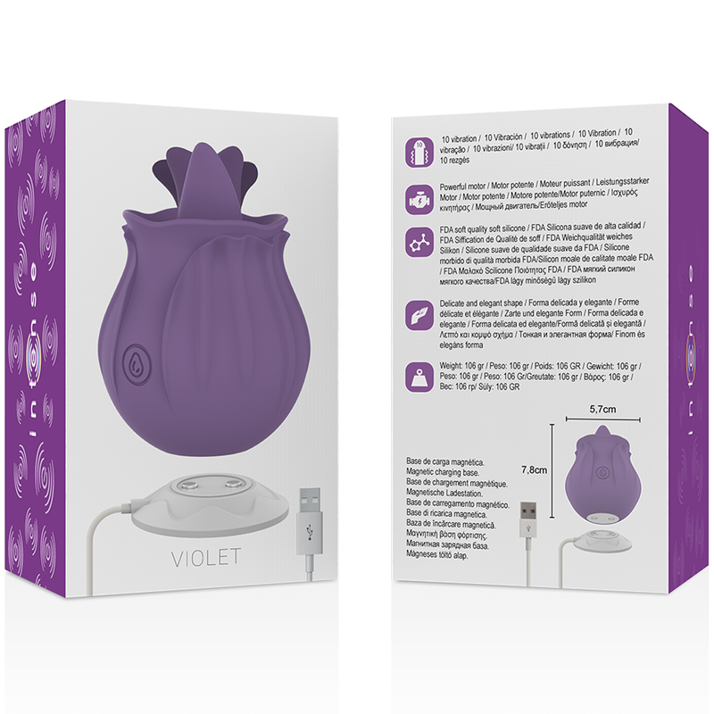 INTENSE - VIOLA CL TORIS STIMOLATORE 10 VIBRAZIONI LILLA - INTENSE FUN | Lingerie Harness Boutique
