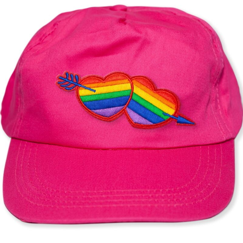 PRIDE - FUCHSIA HAT WITH LGBT HEART