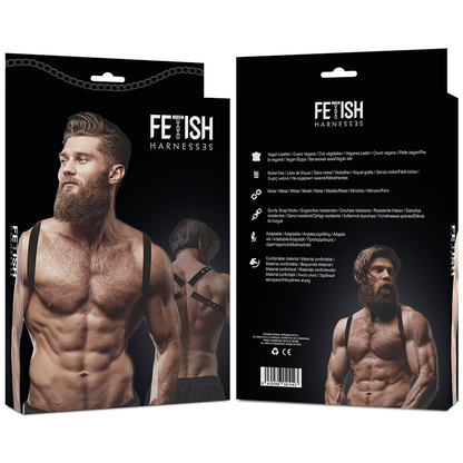 FETISH SUBMISSIVE ATTITUDE - IMBRACATURA POSTERIORE IN ECOPELLE DA UOMO - FETISH SUBMISSIVE ATTITUDE | Lingerie Harness Boutique