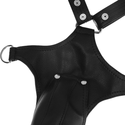 FETISH SUBMISSIVE ATTITUDE - MEN'S V-SHAPED FAUX LEATHER HARNESS