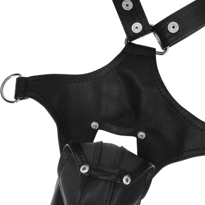 FETISH SUBMISSIVE ATTITUDE - MEN'S V-SHAPED FAUX LEATHER HARNESS