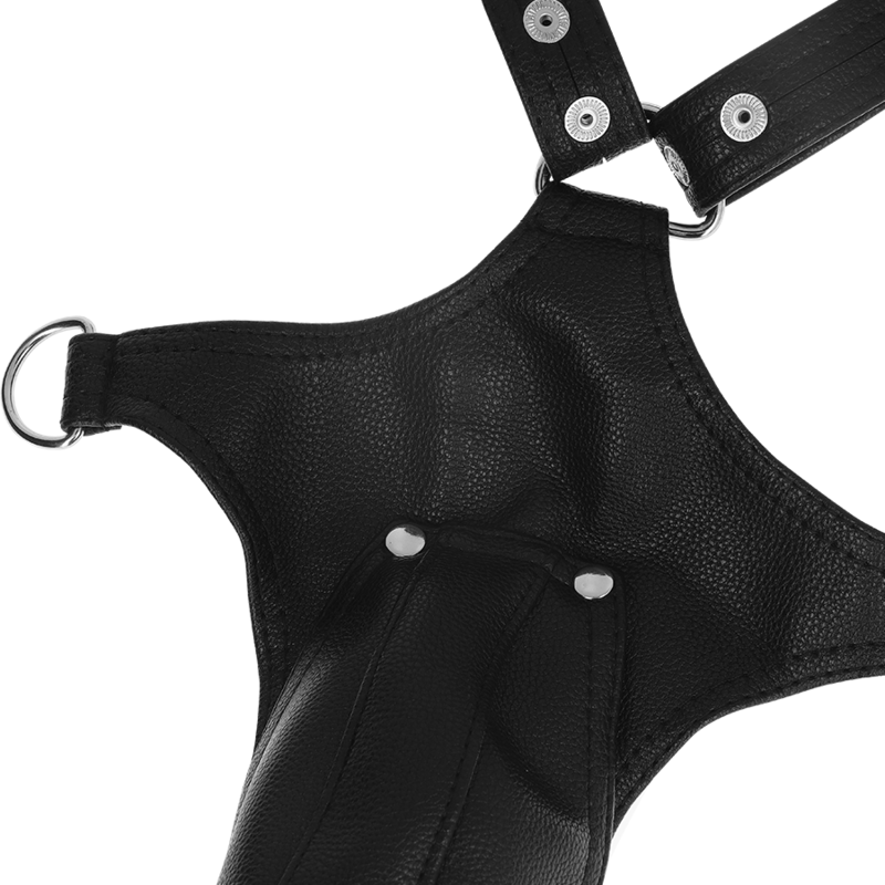 FETISH SUBMISSIVE ATTITUDINE - IMBRACATURA JOCK STRAP IN ECOPELLE DA UOMO - FETISH SUBMISSIVE ATTITUDE | Lingerie Harness Boutique