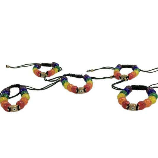 PRIDE - TURKISH EYE AND LGBT FLAG BRACELET