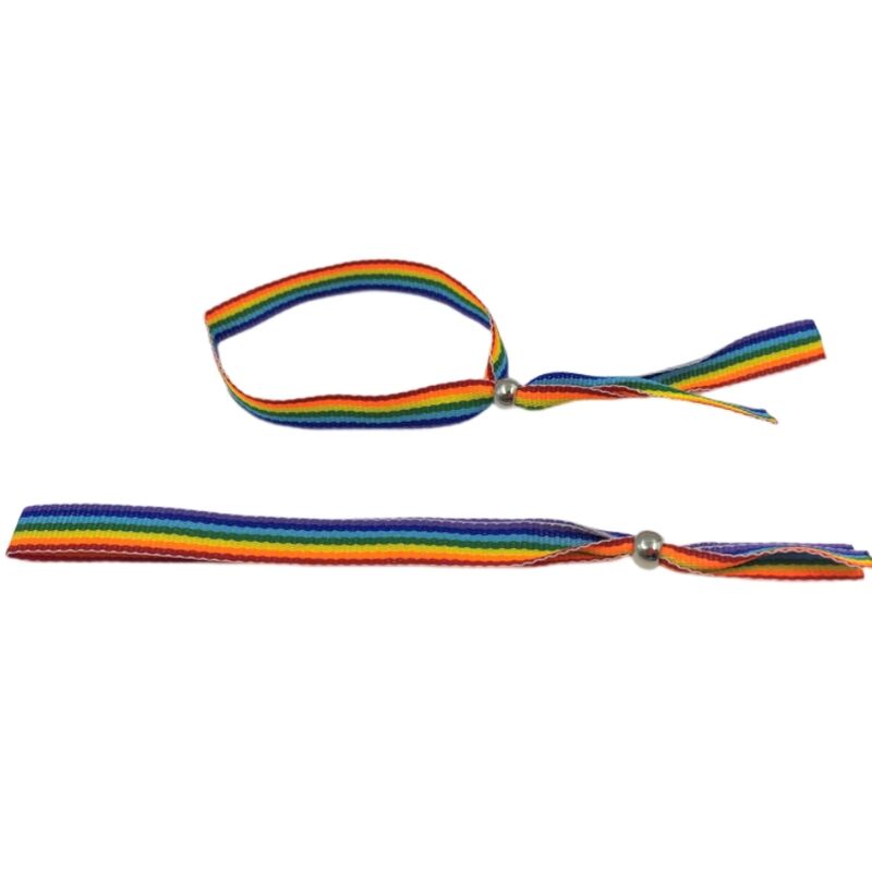 PRIDE - BRACCIALE CON SFERE IN ARGENTO CON BANDIERA LGBT - PRIDE | Lingerie Harness Boutique