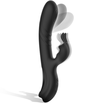 BLACK&SILVER - STIMOLATORE CONIGLIO IN SILICONE RICARICABILE JAMIE NERO - BLACK&SILVER | Lingerie Harness Boutique