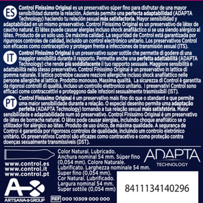 CONTROL - PRESERVATIVI FINISSIMO 3 UNITÀ - CONTROL CONDOMS | Lingerie Harness Boutique