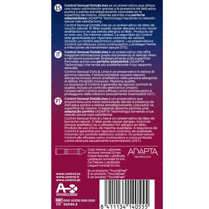 CONTROL - PUNTI E LINEE SENSUALI PUNTI E SMAGLIATURE 12 UNITÀ - CONTROL CONDOMS | Lingerie Harness Boutique