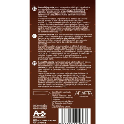 CONTROL - ADAPTA CHOCOLATE CONDOMS 12 UNITS - CONTROL CONDOMS | Lingerie Harness Boutique