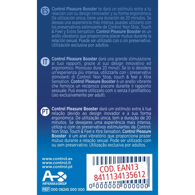 CONTROL - ANELLO VIBRATORE PLEASURE BOOSTER - CONTROL TOYS | Lingerie Harness Boutique