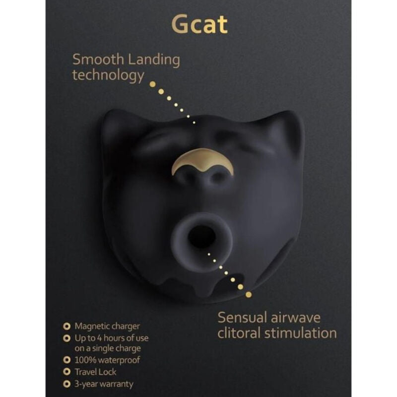 G-VIBE - GCAT MYSTIC NERO VENTOSA CLITORIDE - G-VIBE | Lingerie Harness Boutique