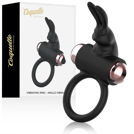 COQUETTE CHIC DESIRE - BLACK/GOLD VIBRATING COCK RING