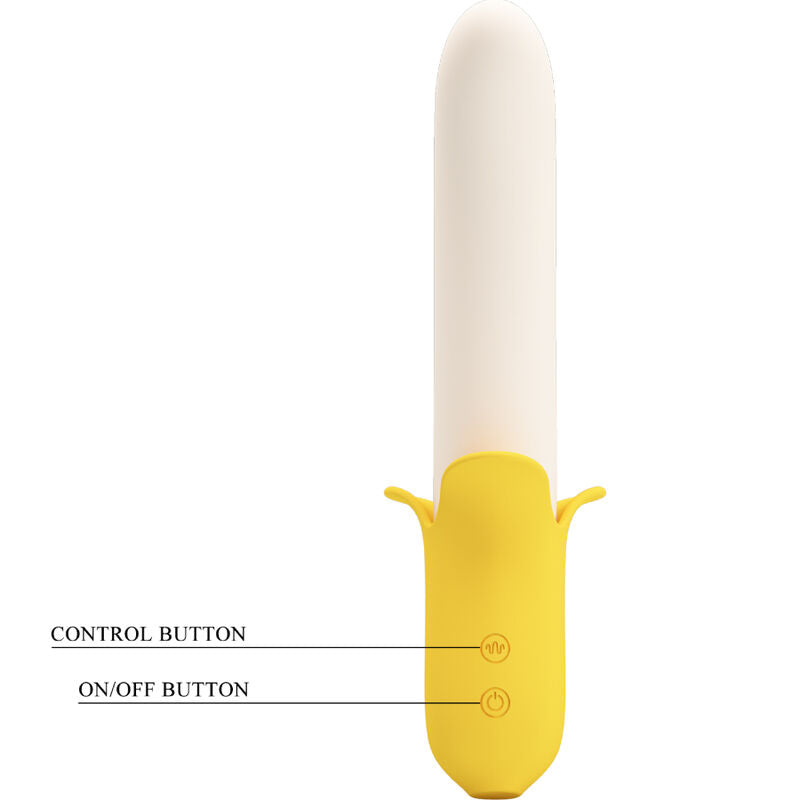 PRETTY LOVE - BANANA GEEK SUPER POWER 7 VIBRAZIONI SU E GIÙ SILICONE NERO - PRETTY LOVE | Lingerie Harness Boutique