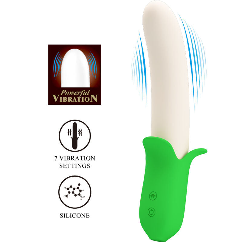 PRETTY LOVE - BANANA KNIGHT SUPER POWER 7 VIBRAZIONI IN SILICONE - PRETTY LOVE | Lingerie Harness Boutique
