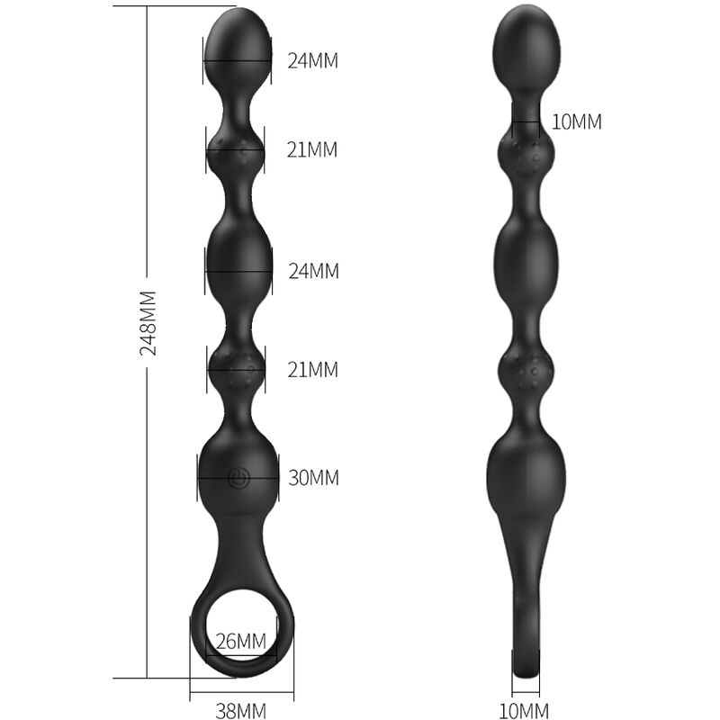 PRETTY LOVE - VAN ANAL BALLS 10 VIBRAZIONI IN SILICONE RICARICABILE - PRETTY LOVE | Lingerie Harness Boutique
