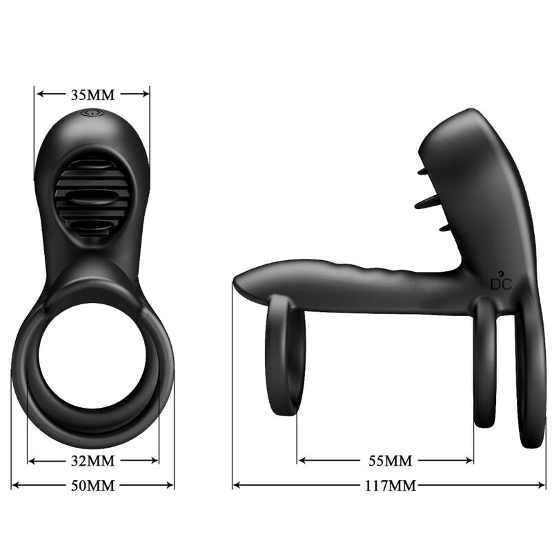 PRETTY LOVE - GUAINA PER PENE JAMMY 12 VIBRAZIONI CON LINGUA IN SILICONE RICARICABILE - PRETTY LOVE MALE | Lingerie Harness Boutique