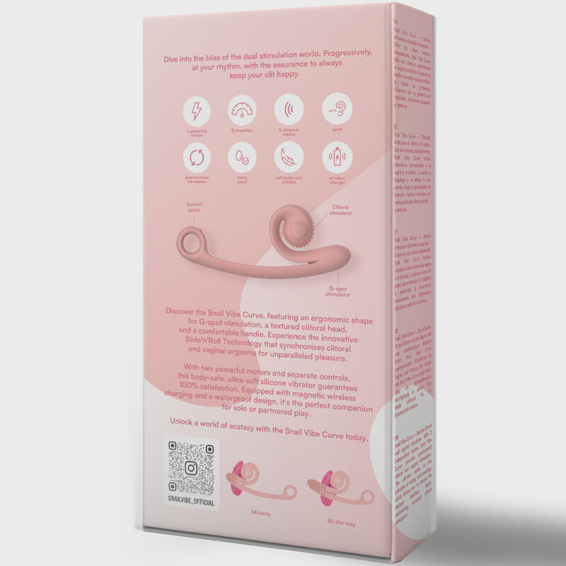 SNAIL VIBE - PINK CURVED VIBRATOR