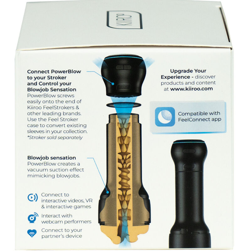 KIIROO - DISPOSITIVO DI ASPIRAZIONE INTERATTIVO POWERBLOW - KIIROO | Lingerie Harness Boutique