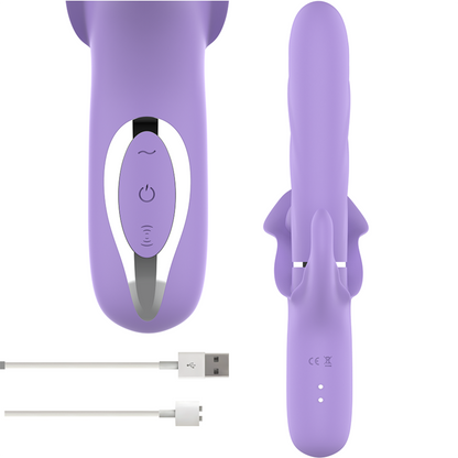 INTENSE - BILLIE MULTIFUNCTIONAL RECHARGEABLE VIBRATOR SUCTION AND PUSHBUTTON PURPLE