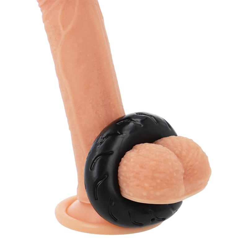 POWERING - ANELLO PER PENE SUPER FLESSIBILE E RESISTENTE 5CM PR08 NERO - POWERING | Lingerie Harness Boutique