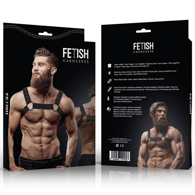 FETISH SUBMISSIVE ATTITUDE - MEN'S ADJUSTABLE NEOPRENE SPORTS HARNESS