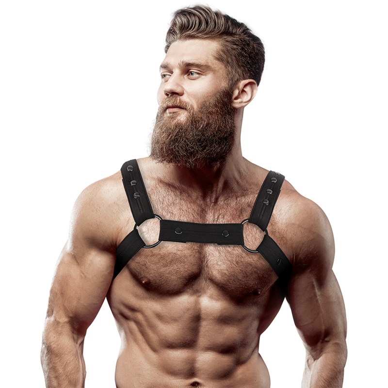 FETISH SUBMISSIVE ATTITUDINE - IMBRACATURA SPORTIVA REGOLABILE IN NEOPRENE PER UOMINI - FETISH SUBMISSIVE ATTITUDE | Lingerie Harness Boutique
