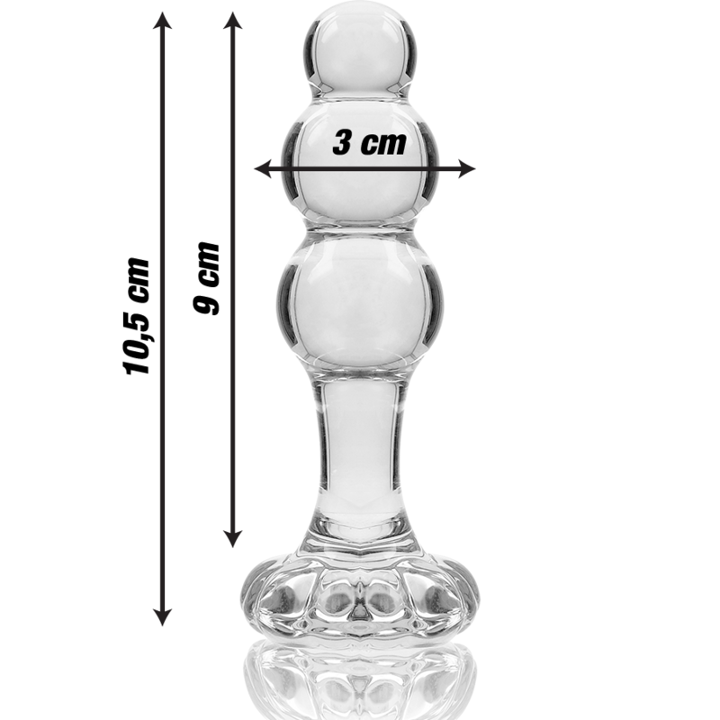 NEBULA SERIES BY IBIZA - MODEL 1 TRANSPARENT BOROSILICATE GLASS CAP 10.5 CM -OR- 3 CM