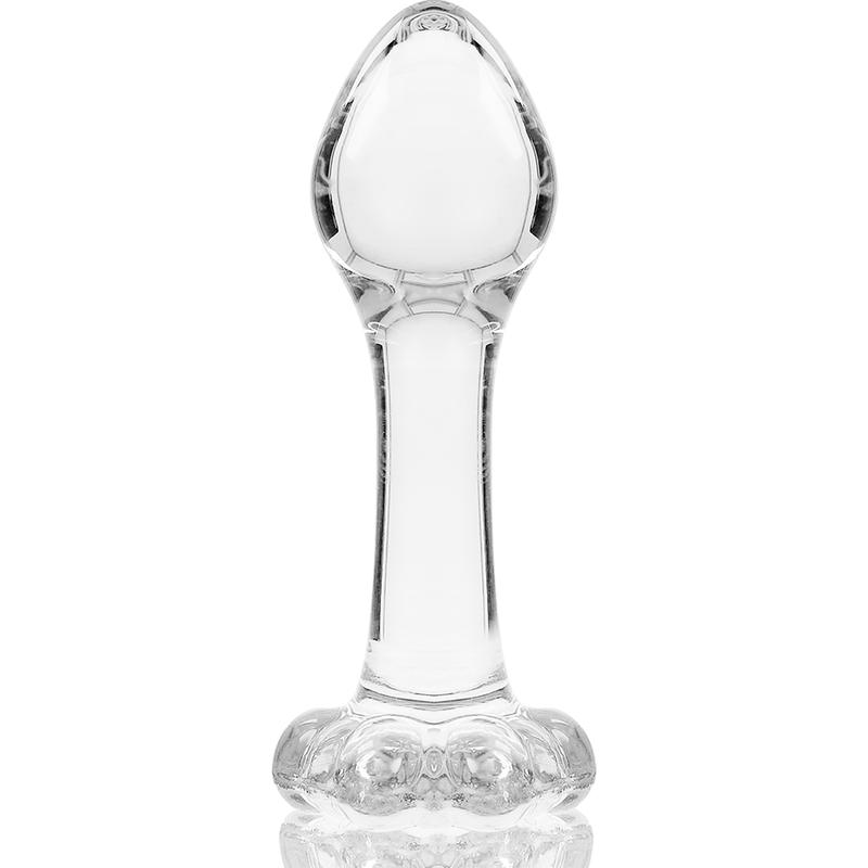 NEBULA SERIES BY IBIZA - MODELLO 2 PLUG ANALE VETRO BOROSILICATO TRASPARENTE 11 CM -O- 3.5 CM - NEBULA SERIES BY IBIZA | Lingerie Harness Boutique