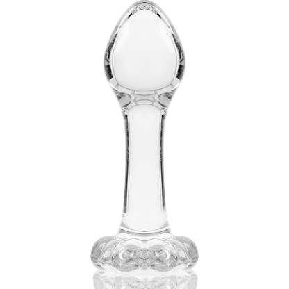 NEBULA SERIES BY IBIZA - MODELLO 2 PLUG ANALE VETRO BOROSILICATO TRASPARENTE 11 CM -O- 3.5 CM - NEBULA SERIES BY IBIZA | Lingerie Harness Boutique