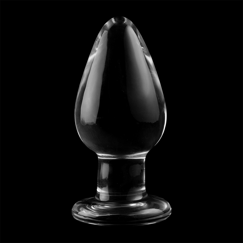 NEBULA SERIES BY IBIZA - MODELLO 3 PLUG ANALE VETRO BOROSILICATO TRASPARENTE 11 CM -O- 5 CM - NEBULA SERIES BY IBIZA | Lingerie Harness Boutique