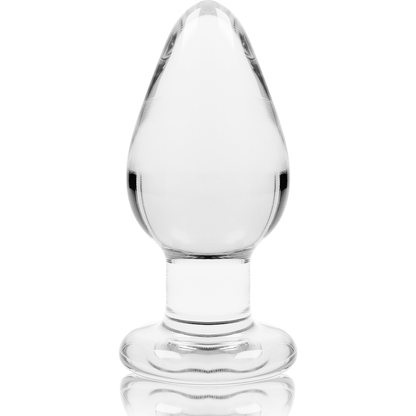 NEBULA SERIES BY IBIZA - MODELLO 3 PLUG ANALE VETRO BOROSILICATO TRASPARENTE 11 CM -O- 5 CM - NEBULA SERIES BY IBIZA | Lingerie Harness Boutique