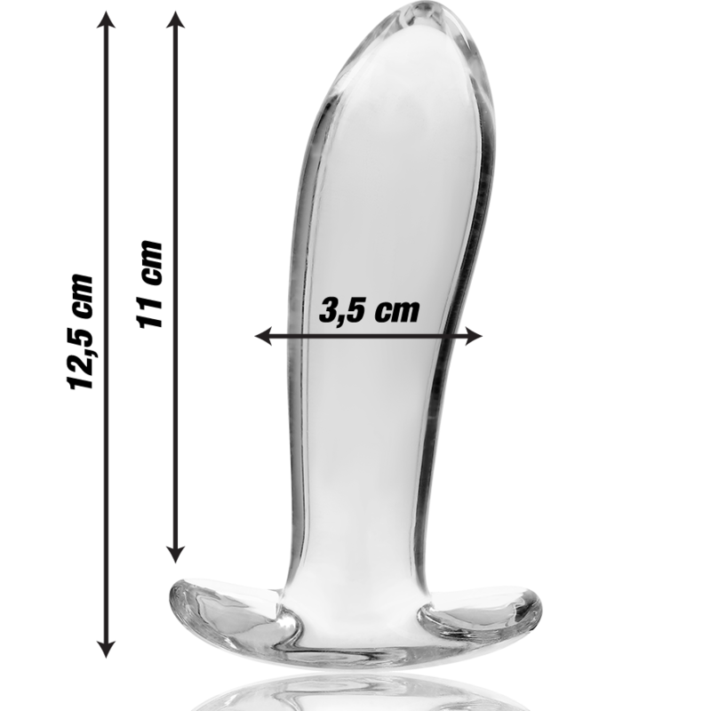 NEBULA SERIES BY IBIZA - MODELLO 5 PLUG ANALE VETRO BOROSILICATO TRASPARENTE 12.5 CM -O- 3.5 CM - NEBULA SERIES BY IBIZA | Lingerie Harness Boutique