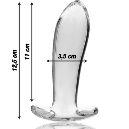 NEBULA SERIES BY IBIZA - MODELLO 5 PLUG ANALE VETRO BOROSILICATO TRASPARENTE 12.5 CM -O- 3.5 CM - NEBULA SERIES BY IBIZA | Lingerie Harness Boutique