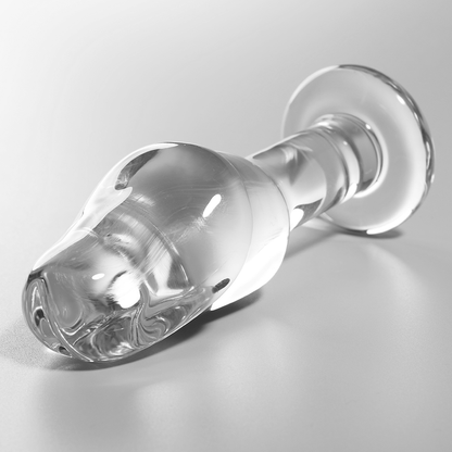 NEBULA SERIES BY IBIZA - MODELLO 6 PLUG ANALE VETRO BOROSILICATO TRASPARENTE 12.5 CM -O- 4 CM - NEBULA SERIES BY IBIZA | Lingerie Harness Boutique