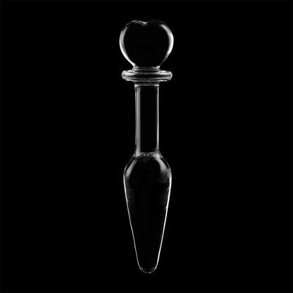 NEBULA SERIES BY IBIZA - MODELLO 7 PLUG ANALE VETRO BOROSILICATO TRASPARENTE 13.5 CM -O- 3 CM - NEBULA SERIES BY IBIZA | Lingerie Harness Boutique