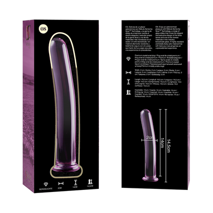 NEBULA SERIES BY IBIZA - MODELLO 8 DILDO IN VETRO BOROSILICATO TRASPARENTE 14.5 CM -O- 2 CM - NEBULA SERIES BY IBIZA | Lingerie Harness Boutique
