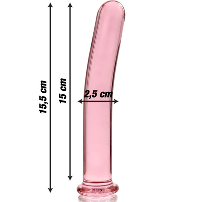 NEBULA SERIES BY IBIZA - MODELLO 9 DILDO IN VETRO BOROSILICATO TRASPARENTE 15.5 CM -O- 2.5 CM - NEBULA SERIES BY IBIZA | Lingerie Harness Boutique