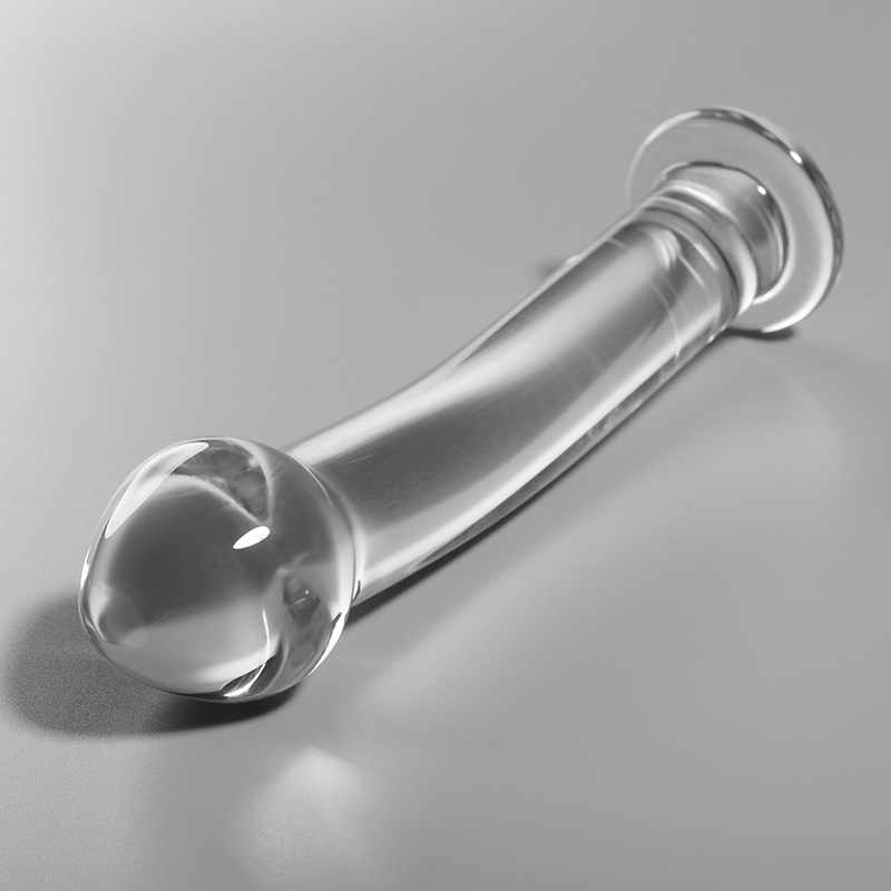 NEBULA SERIES BY IBIZA - MODELLO 11 DILDO IN VETRO BOROSILICATO TRASPARENTE 16 CM -O- 3 CM - NEBULA SERIES BY IBIZA | Lingerie Harness Boutique