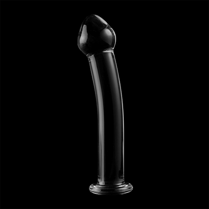NEBULA SERIES BY IBIZA - MODELLO 11 DILDO IN VETRO BOROSILICATO TRASPARENTE 16 CM -O- 3 CM - NEBULA SERIES BY IBIZA | Lingerie Harness Boutique