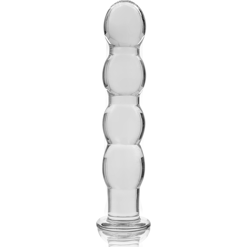 NEBULA SERIES BY IBIZA - MODELLO 10 DILDO IN VETRO BOROSILICATO TRASPARENTE 16.5 CM -O- 3.5 CM - NEBULA SERIES BY IBIZA | Lingerie Harness Boutique