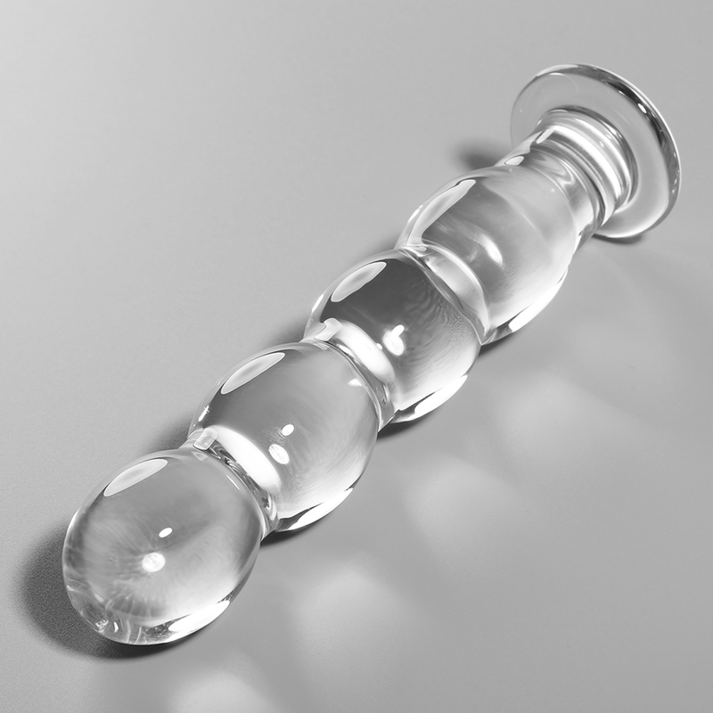 NEBULA SERIES BY IBIZA - MODELLO 10 DILDO IN VETRO BOROSILICATO TRASPARENTE 16.5 CM -O- 3.5 CM - NEBULA SERIES BY IBIZA | Lingerie Harness Boutique
