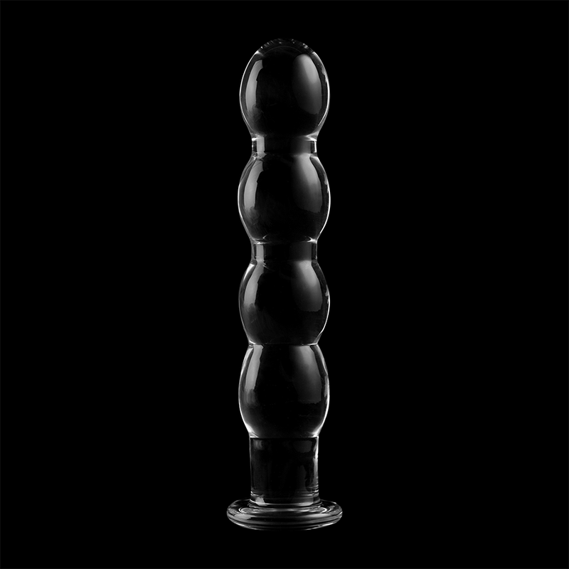 NEBULA SERIES BY IBIZA - MODELLO 10 DILDO IN VETRO BOROSILICATO TRASPARENTE 16.5 CM -O- 3.5 CM - NEBULA SERIES BY IBIZA | Lingerie Harness Boutique
