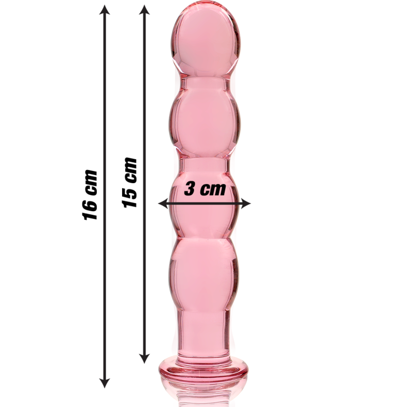 NEBULA SERIES BY IBIZA - MODELLO 10 DILDO IN VETRO BOROSILICATO TRASPARENTE 16.5 CM -O- 3.5 CM - NEBULA SERIES BY IBIZA | Lingerie Harness Boutique