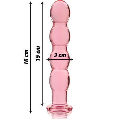 NEBULA SERIES BY IBIZA - MODELLO 10 DILDO IN VETRO BOROSILICATO TRASPARENTE 16.5 CM -O- 3.5 CM - NEBULA SERIES BY IBIZA | Lingerie Harness Boutique